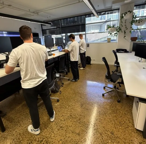 The HaltH office - standing desks and natural light